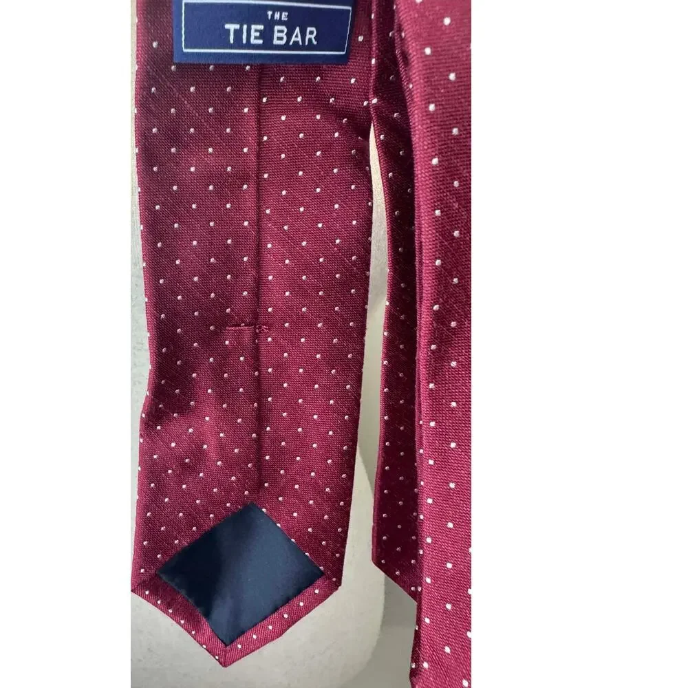 The Tie Bar Wine Mini Dots Silk Necktie - Versatile & Stylish